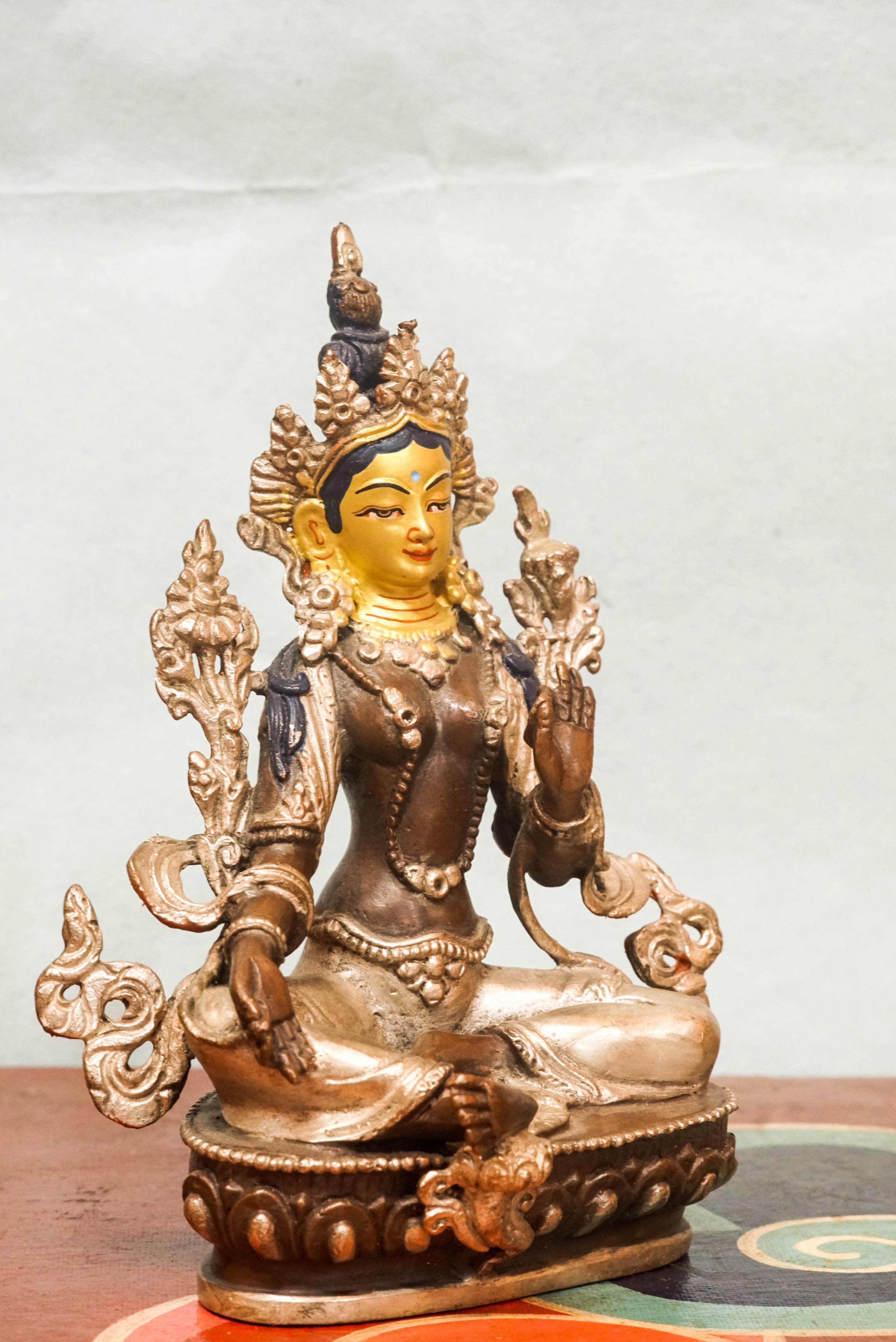Green Tara statue, embodies swift compassion and spiritual protection. She invites courage and healing into your home or meditation space.