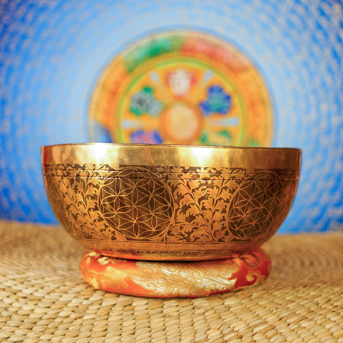 Green Tara Engraved Singing Bowl