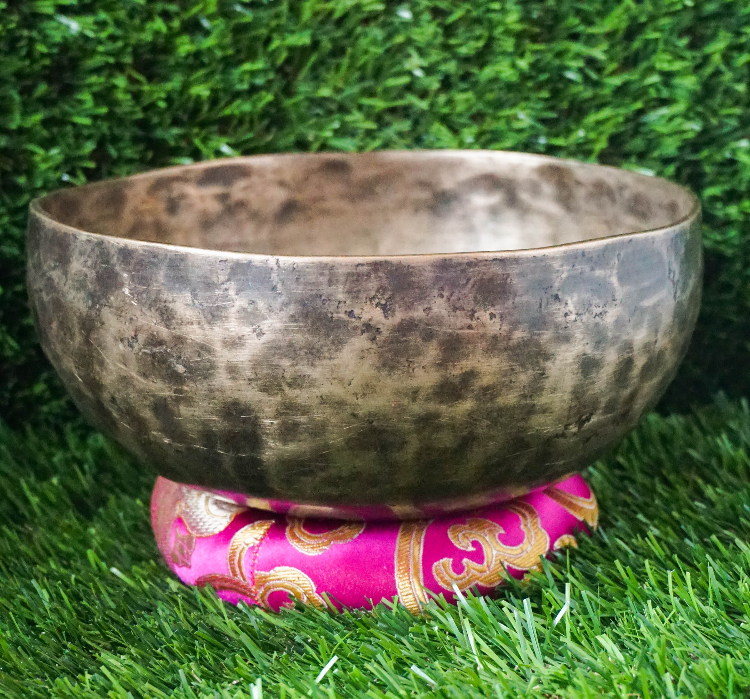 Traditional Semi-antique singing bowl with aged surface, ideal for meditation and relaxation