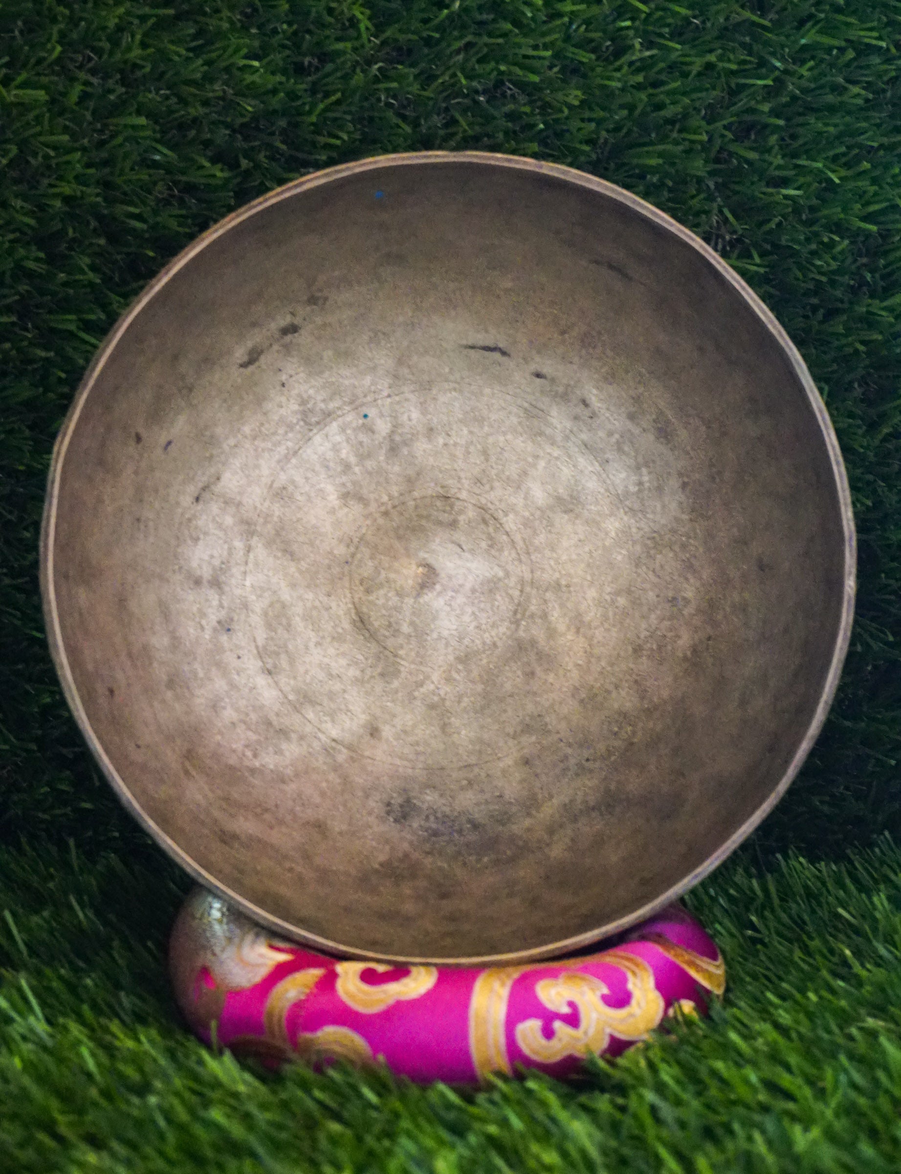 Traditional Semi-antique singing bowl with aged surface, ideal for meditation and relaxation