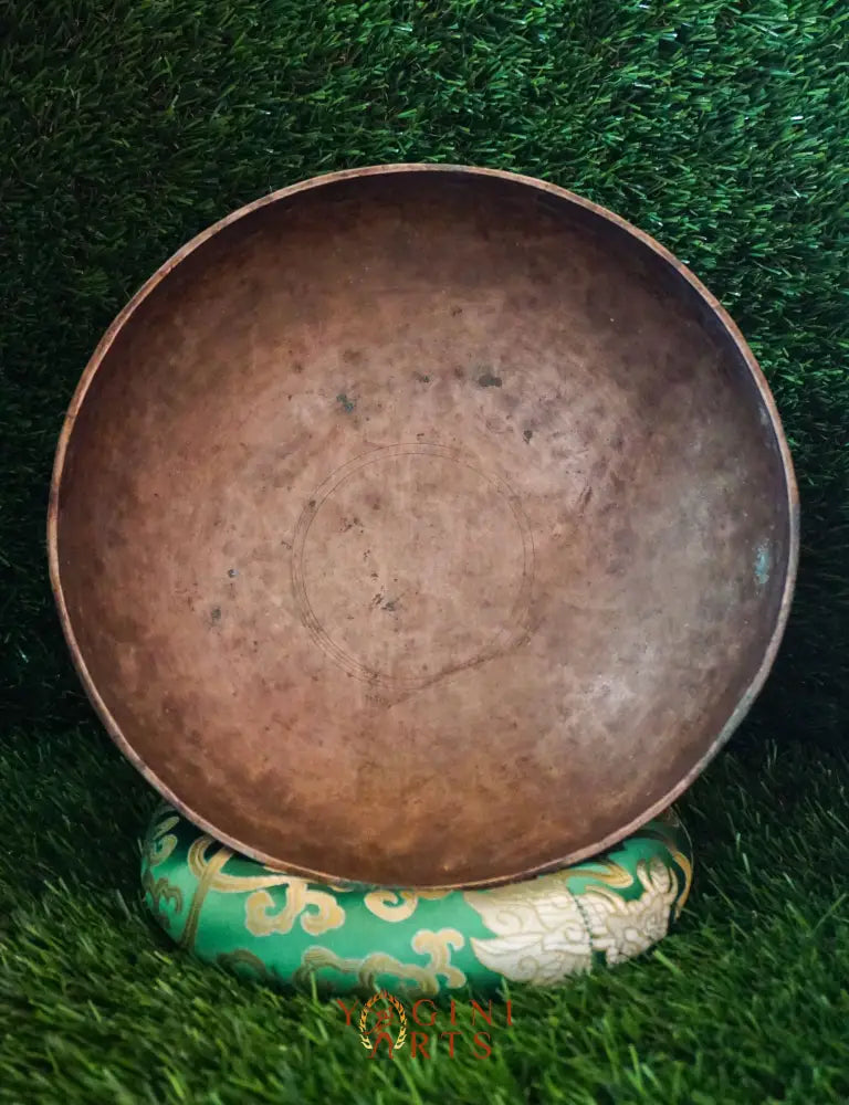 Antique singing bowl handcrafted in Nepal with antique finish, ideal for meditation, Reiki, and sound healing