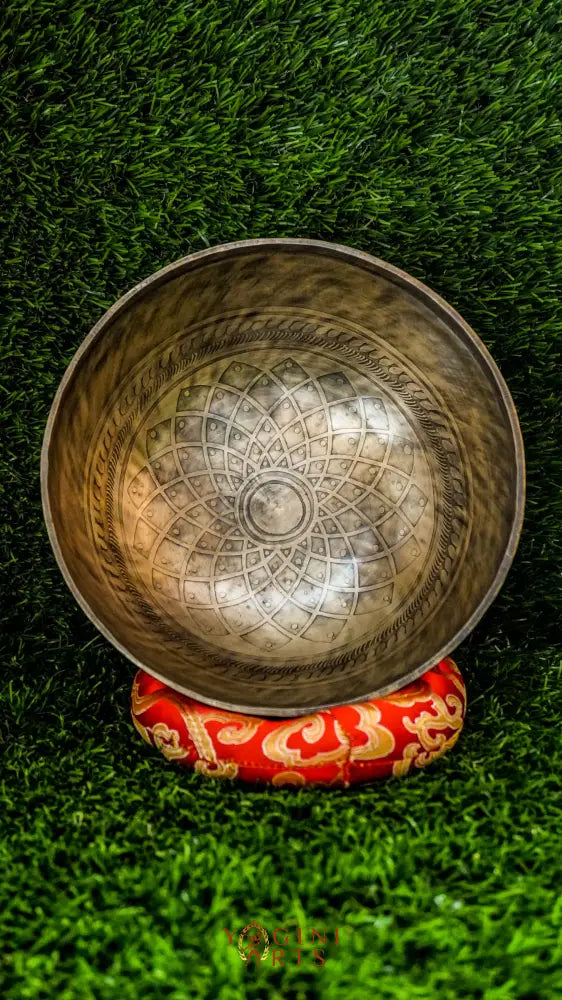 The Cosmos Singing Bowl connects you to the universe’s vastness. Featuring the Om Mani Padme Hum mantra around the outside, it offers clear, soothing tones that inspire calm and focus. Perfect for meditation or daily peace.