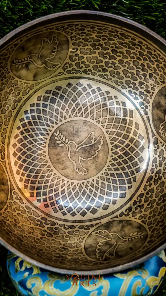 The Dove Singing Bowl creates a sanctuary of calm with its gentle, resonant tones. Decorated with meaningful dove and lotus imagery, this bowl invites peaceful energy into your space. Simply strike it with the wooden mallet to experience its soothing vibrations. Includes cushion for safe placement. Ideal for meditation, yoga, and daily mindfulness rituals.