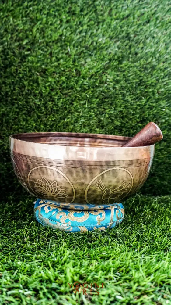 The Dove Singing Bowl creates a sanctuary of calm with its gentle, resonant tones. Decorated with meaningful dove and lotus imagery, this bowl invites peaceful energy into your space. Simply strike it with the wooden mallet to experience its soothing vibrations. Includes cushion for safe placement. Ideal for meditation, yoga, and daily mindfulness rituals.