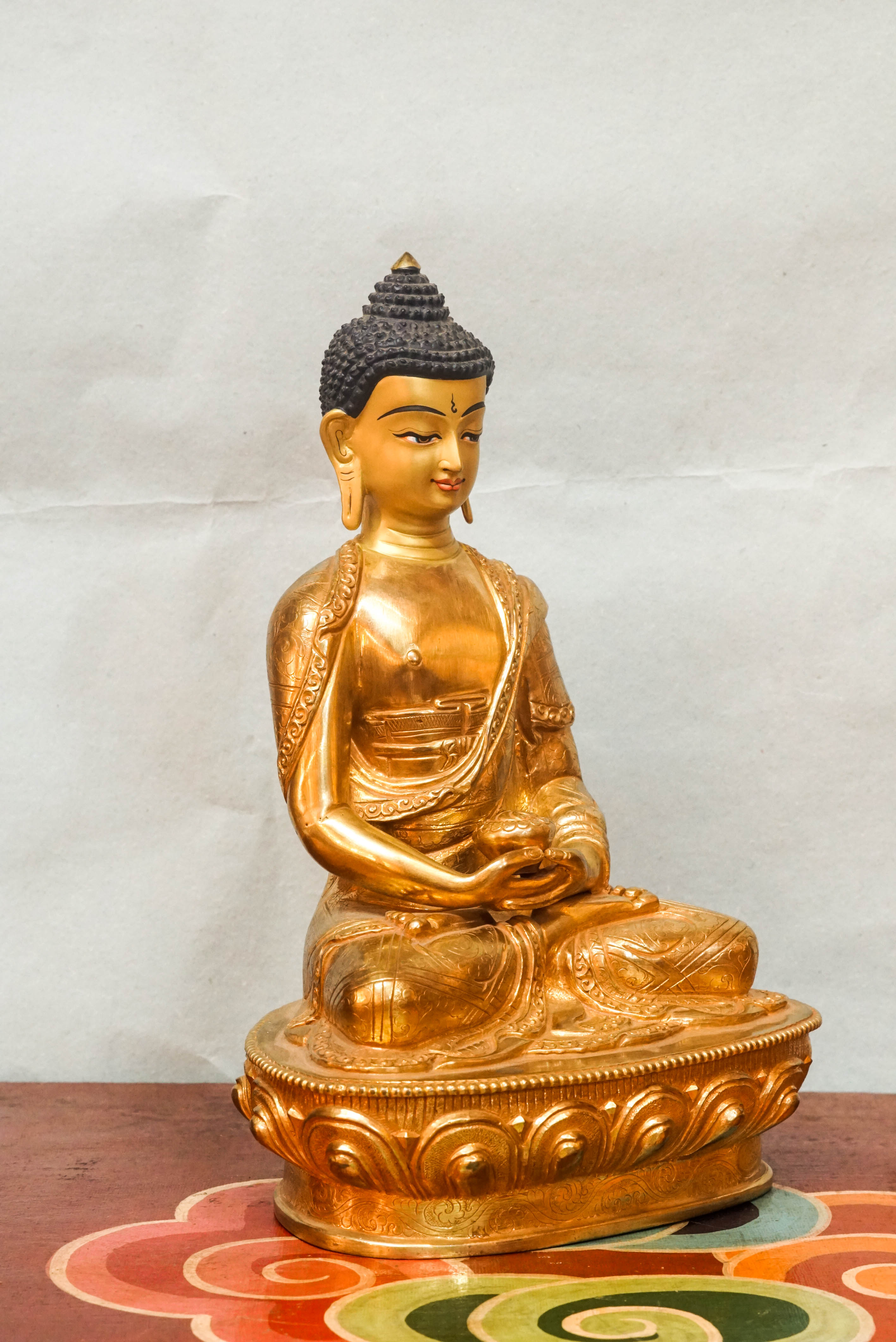 Buddha statue known as ideal for altars or meditation spaces, encouraging peace, compassion, and inner focus.