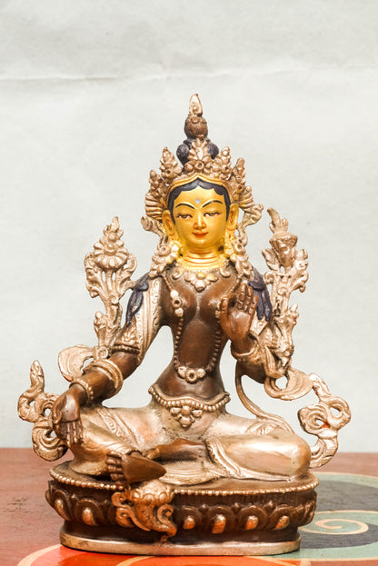 Green Tara statue, embodies swift compassion and spiritual protection. She invites courage and healing into your home or meditation space. 