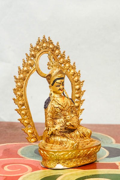 Guru Rinpoche statue, it symbolizes spiritual authority and tantric power. It is perfect for meditation, teaching altars, or spiritual purpose,  inspiring clarity, guidance, and strength.