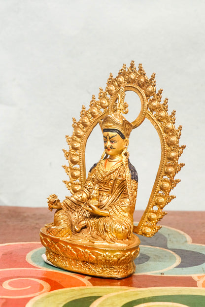 Guru Rinpoche statue, it symbolizes spiritual authority and tantric power. It is perfect for meditation, teaching altars, or spiritual purpose,  inspiring clarity, guidance, and strength.