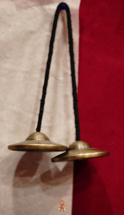 Minimalist Plain Tingsha Bell from Nepal with clean tone for meditation, yoga, and space cleansing rituals