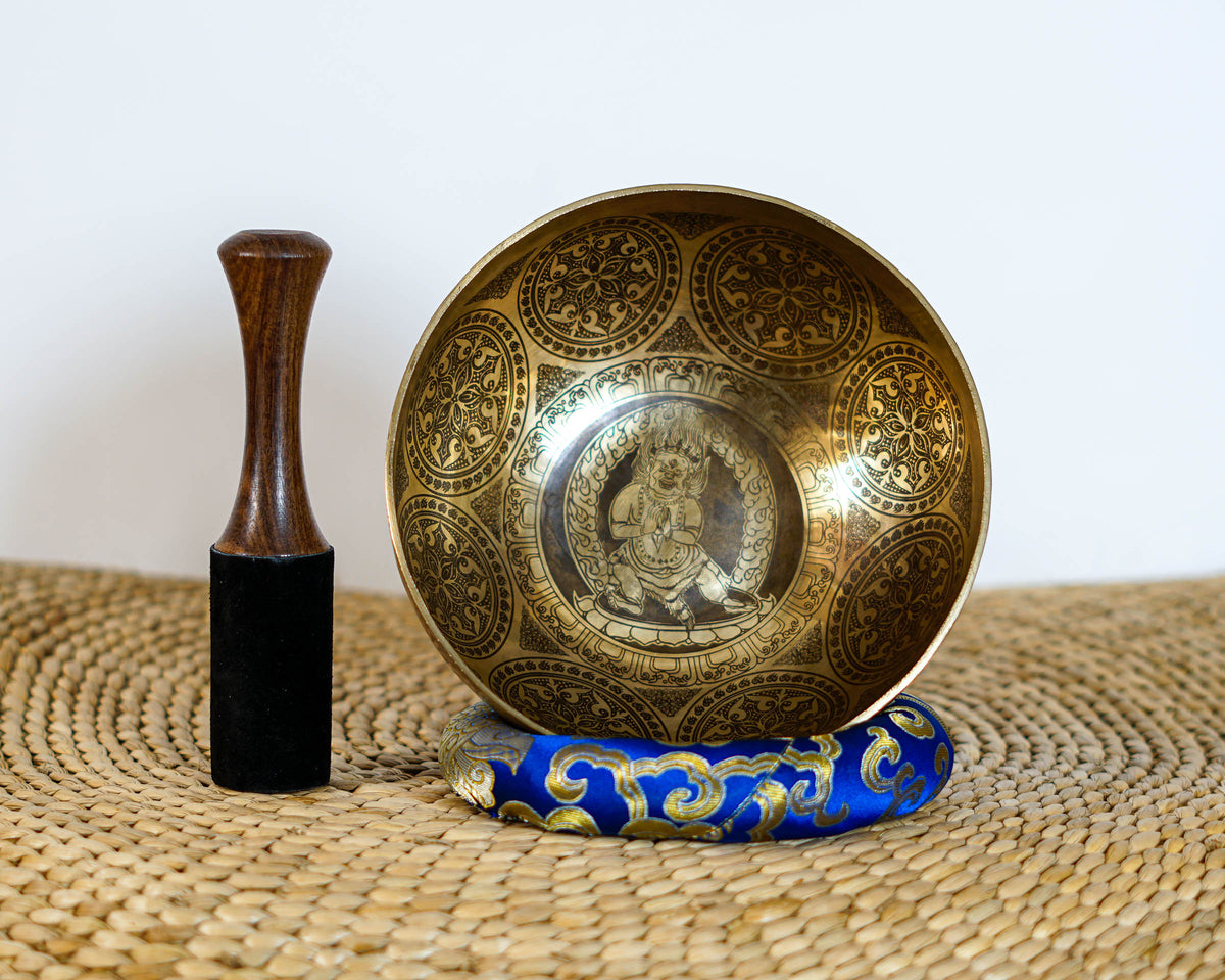 Mahakala Engraved Singing Bowl