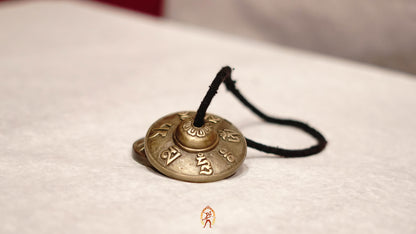 Mantra Tingsha Bell from Nepal with Om Mani Padme Hum engraving
