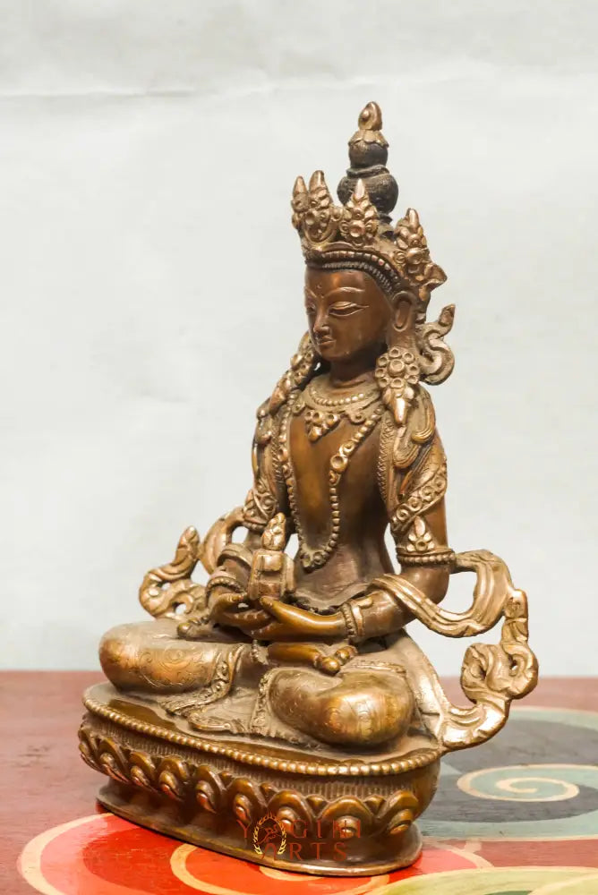 Amitayus Buddha statue, a symbol of long life, clarity, and spiritual abundance offering healing energy. 
It is mindful presence for your altar, meditation space, or sacred corner.