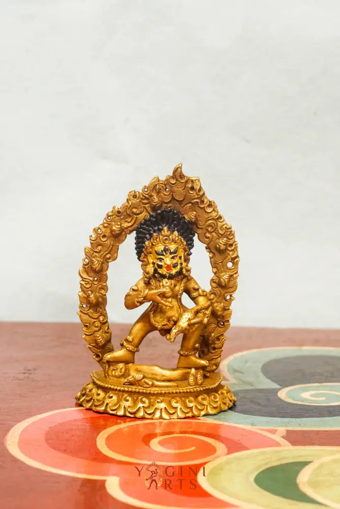 Statue of Black Zambala, known as the fierce protector of wealth. This statue brings both grounding presence and spiritual power to your home.