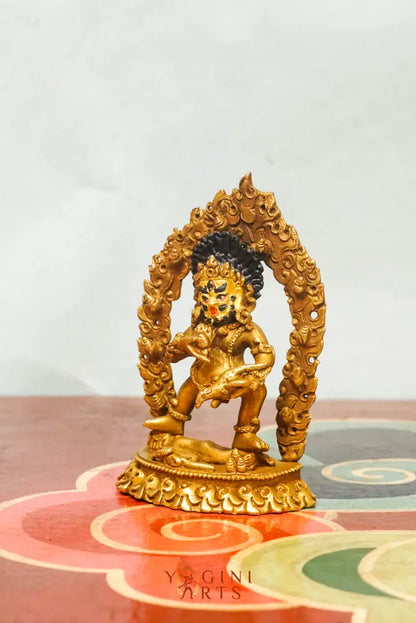 Statue of Black Zambala, known as the fierce protector of wealth. This statue brings both grounding presence and spiritual power to your home.