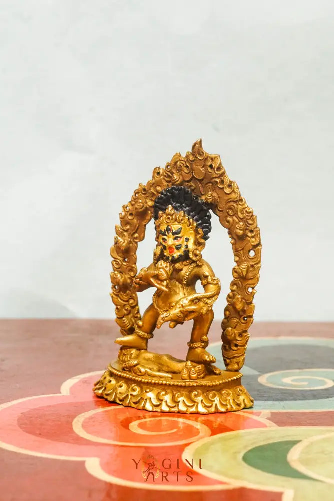 Statue of Black Zambala, known as the fierce protector of wealth. This statue brings both grounding presence and spiritual power to your home.
