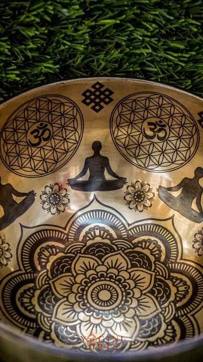 Awaken your spirit with our handcrafted Cosmos Lotus Singing Bowl. Featuring an engraved lotus surrounded by stars and galaxies, it symbolizes purity and universal connection. Traditional mantras circle the bowl to boost spiritual protection and focus. Handcrafted by skilled Himalayan artisans, it produces rich, clear tones that support meditation, healing, and chakra balancing, helping you find inner peace and cosmic harmony.