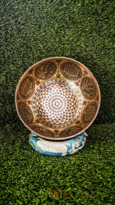 The Cosmos Singing Bowl features detailed celestial engravings and sacred mantras, symbolizing the infinite universe and spiritual unity. Handcrafted by Himalayan artisans, it produces rich, resonant tones that open your mind and spirit. Ideal for meditation and sound healing, this bowl helps you connect with cosmic energy and find inner peace through its expansive, clear sound.