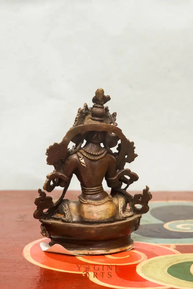 Green Tara statue embodies compassion and enlightened action. It symbolizes protection, purity, and swift aid and it is ideal for meditation, altar display, or spiritual decor inspiring peace and healing.