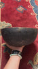 Semi antique Tibetan singing bowl with dark aged patina, handmade in Nepal for meditation and sound practice