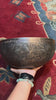 Semi antique Tibetan singing bowl with intricate floral and foliage engraving, handcrafted in Nepal