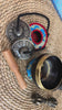 Complete Yin Yang singing bowl ritual set with Ashtamangala tingsha, Buddhist bell, vajra, wooden mallet and meditation accessories from Nepal