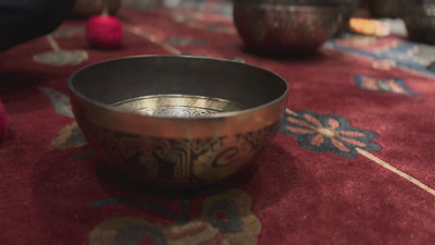 The Ganesh Singing Bowl inspires new beginnings and calm. It features Lord Ganesh at the center with soothing patterns inside and gentle floral designs outside. Its steady, peaceful tone supports meditation and focus. A handcrafted bowl to help you pause, reflect, and find inner strength.