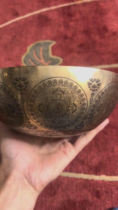 Mahakala Engraved Singing Bowl