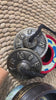 Complete lotus flower singing bowl ritual set with Ashtamangala tingsha, Buddhist bell, vajra, wooden mallet and meditation accessories from Nepal