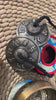 Lotus design singing bowl set with Ashtamangala tingsha, wooden mallet, cushion and Buddhist devotional accessories from Nepal